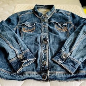 Plus size Denim Jacket snap closers